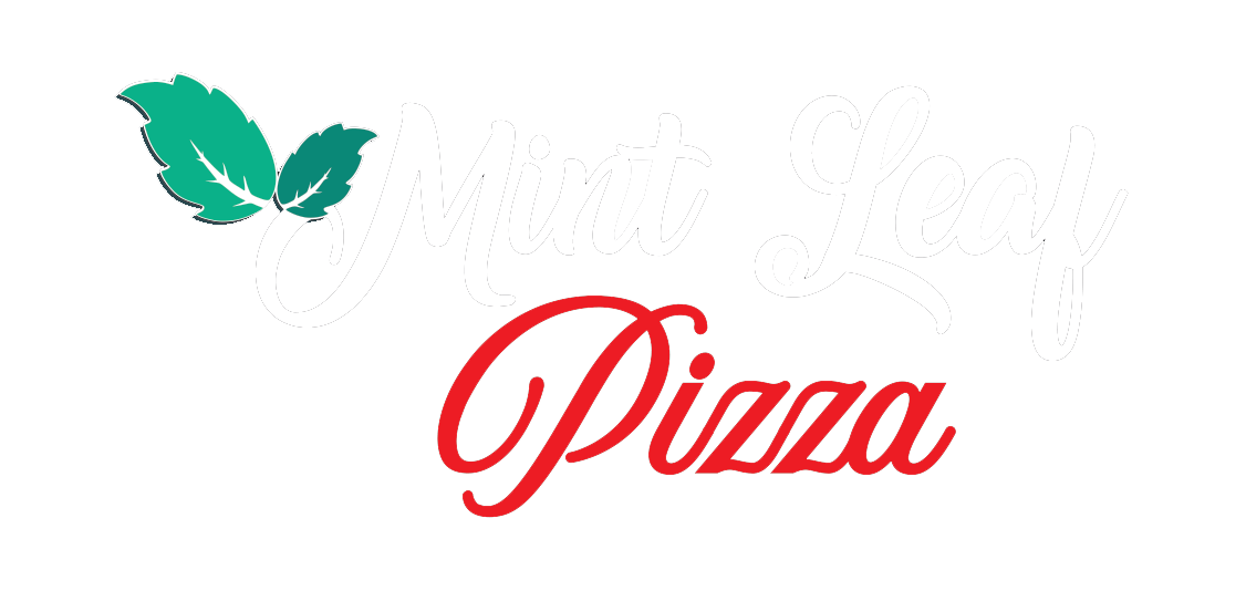 Mint leaf pizza white Logo